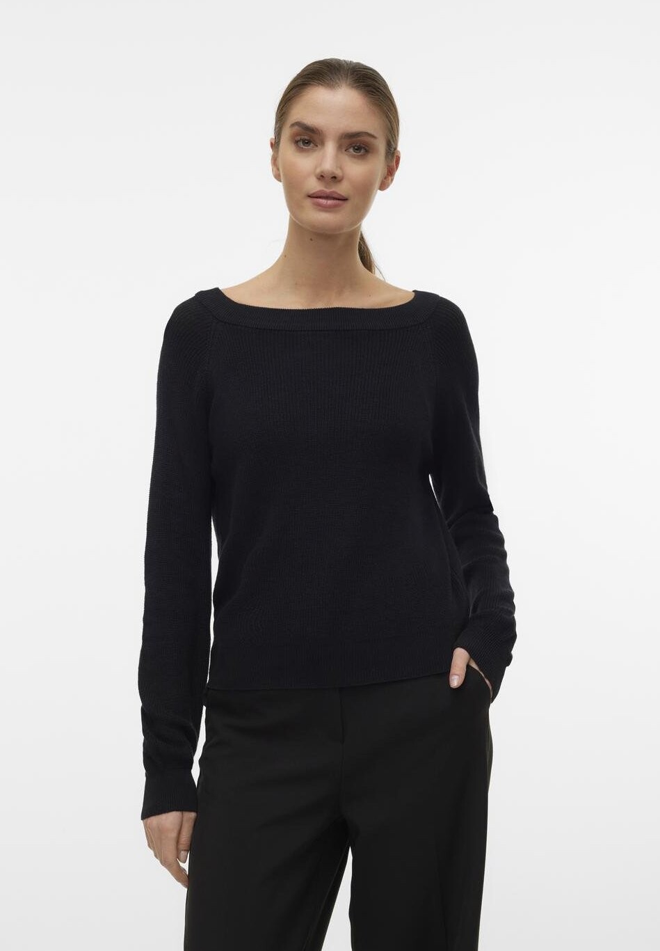 

Джемпер VMNEWLEXSUN NEW BOATNECK Vero Moda, цвет black