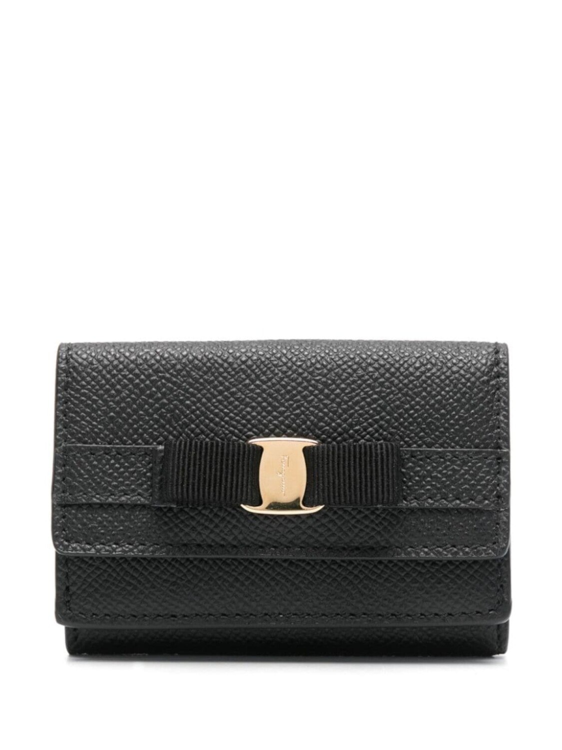 

Ferragamo кожаный кошелек Vara Bow, черный