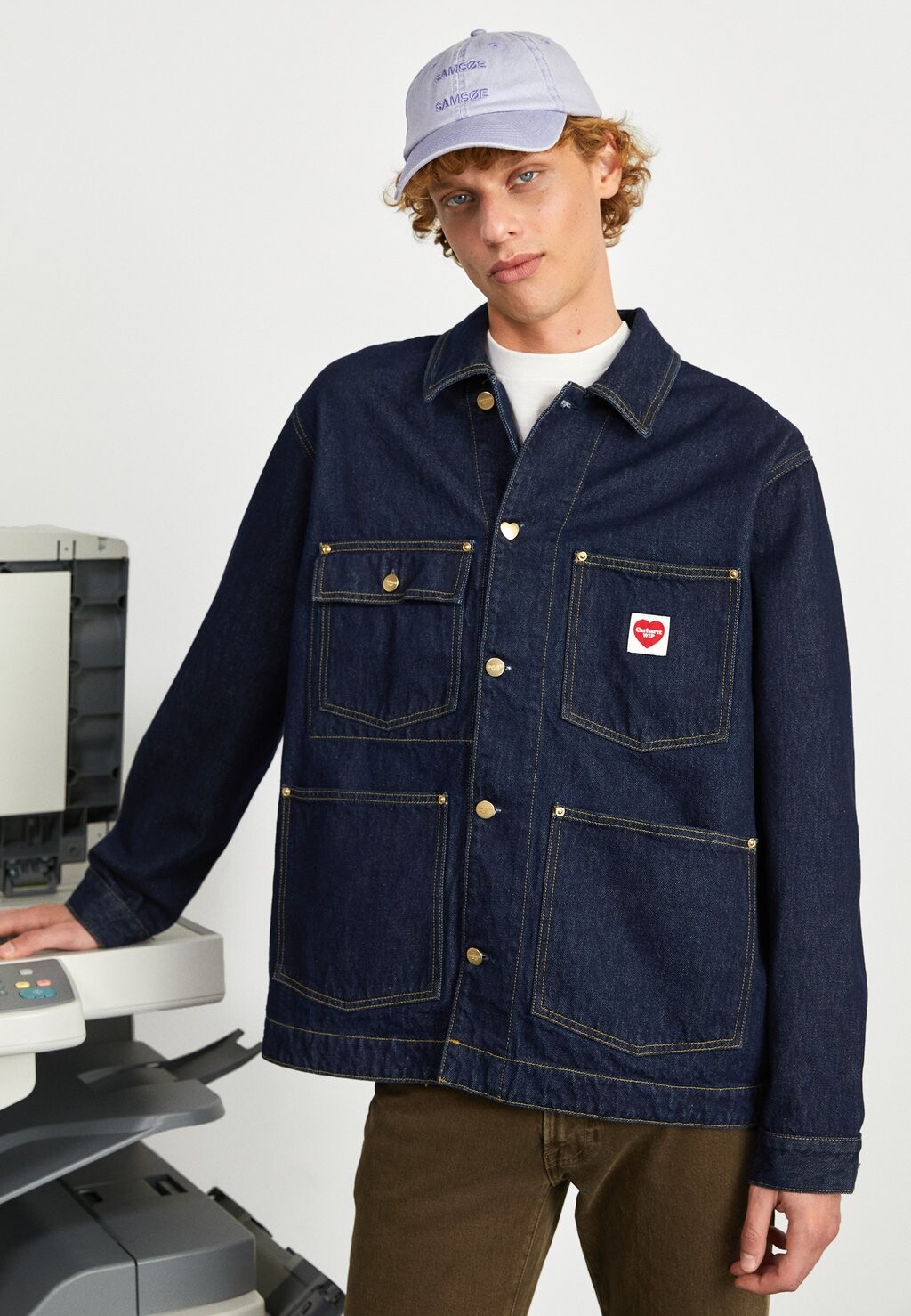 

Джинсовая куртка Carhartt WIP КУРТКА NASH, цвет blue rinsed