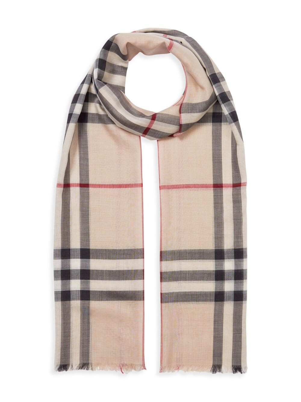 

Прямоугольный шарф A Mu Check из смеси шелка и шерсти Burberry