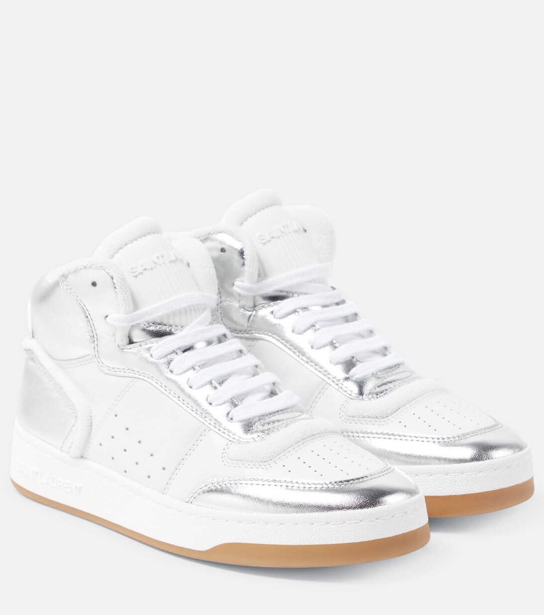 

Кожаные кроссовки SL80 Saint Laurent, белый