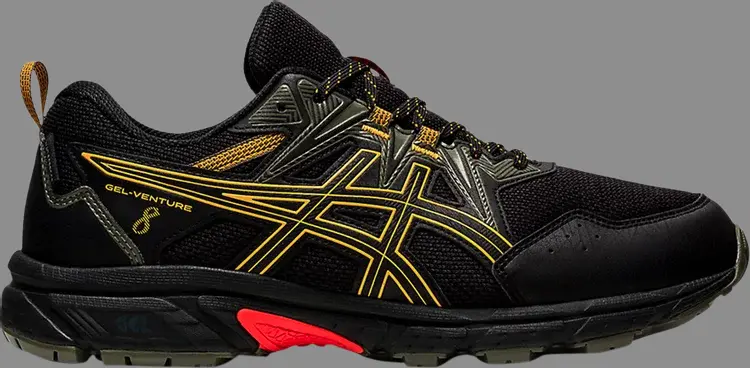 Кроссовки gel venture 8 'black amber' Asics, черный кроссовки gel venture 8 black electric red asics черный