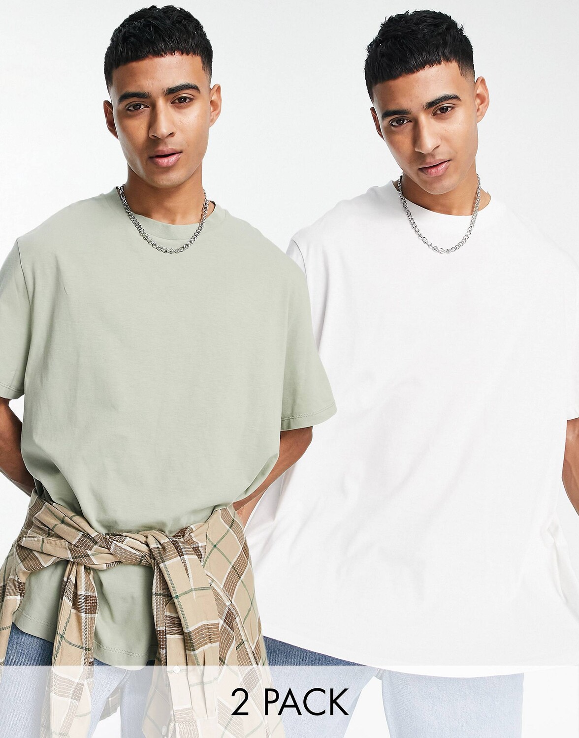 

Разноцветная футболка с круглым вырезом ASOS DESIGN 2, Серый
