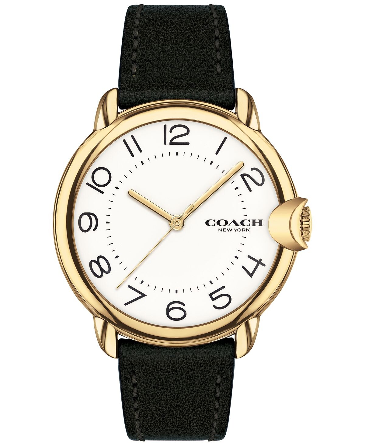 

Женские часы arden с черным кожаным ремешком 36 мм COACH, черный