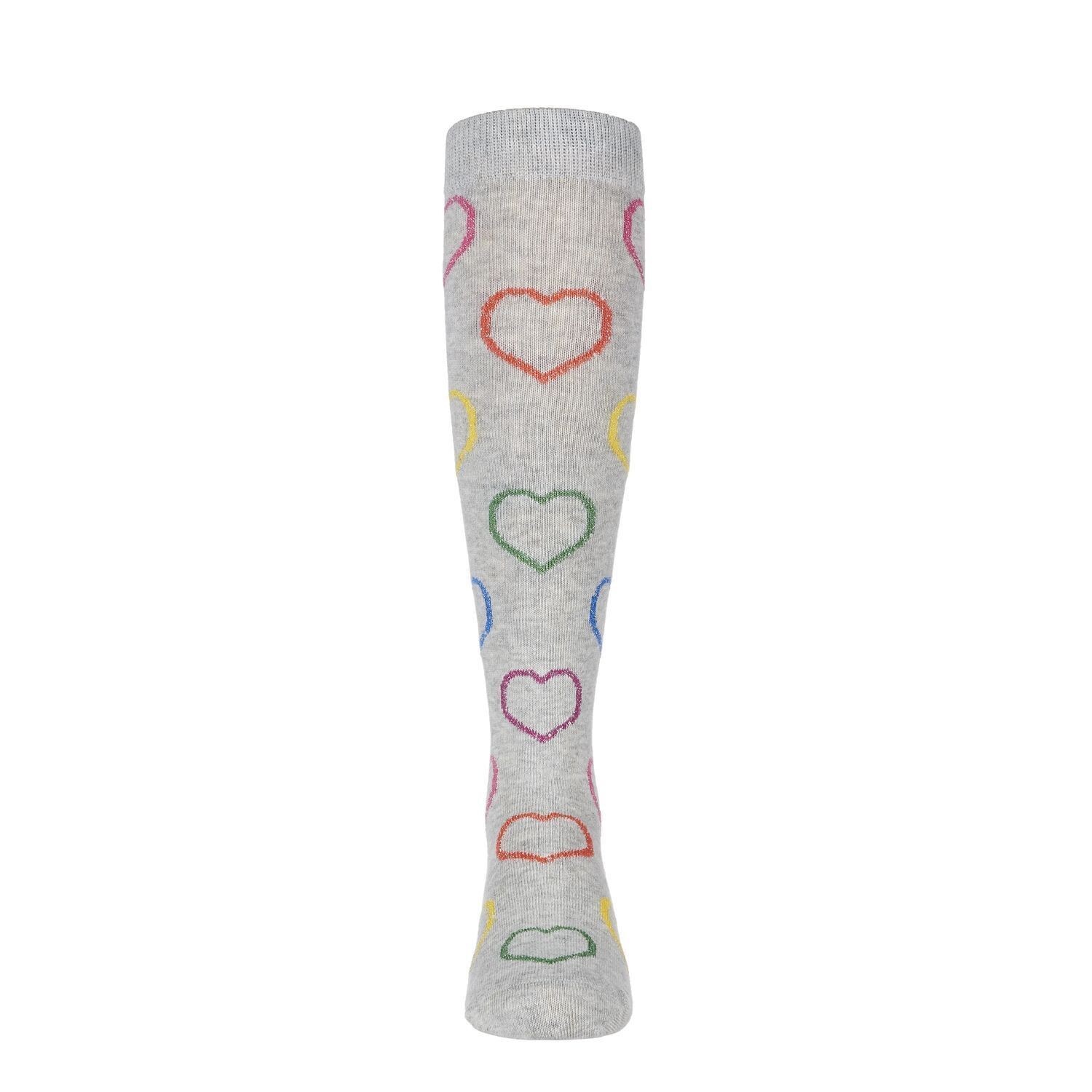 

Носки до колена из смеси хлопка для девочек Dazzling Hearts MeMoi