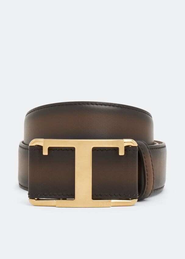

Ремень TOD'S T Timeless leather belt, коричневый