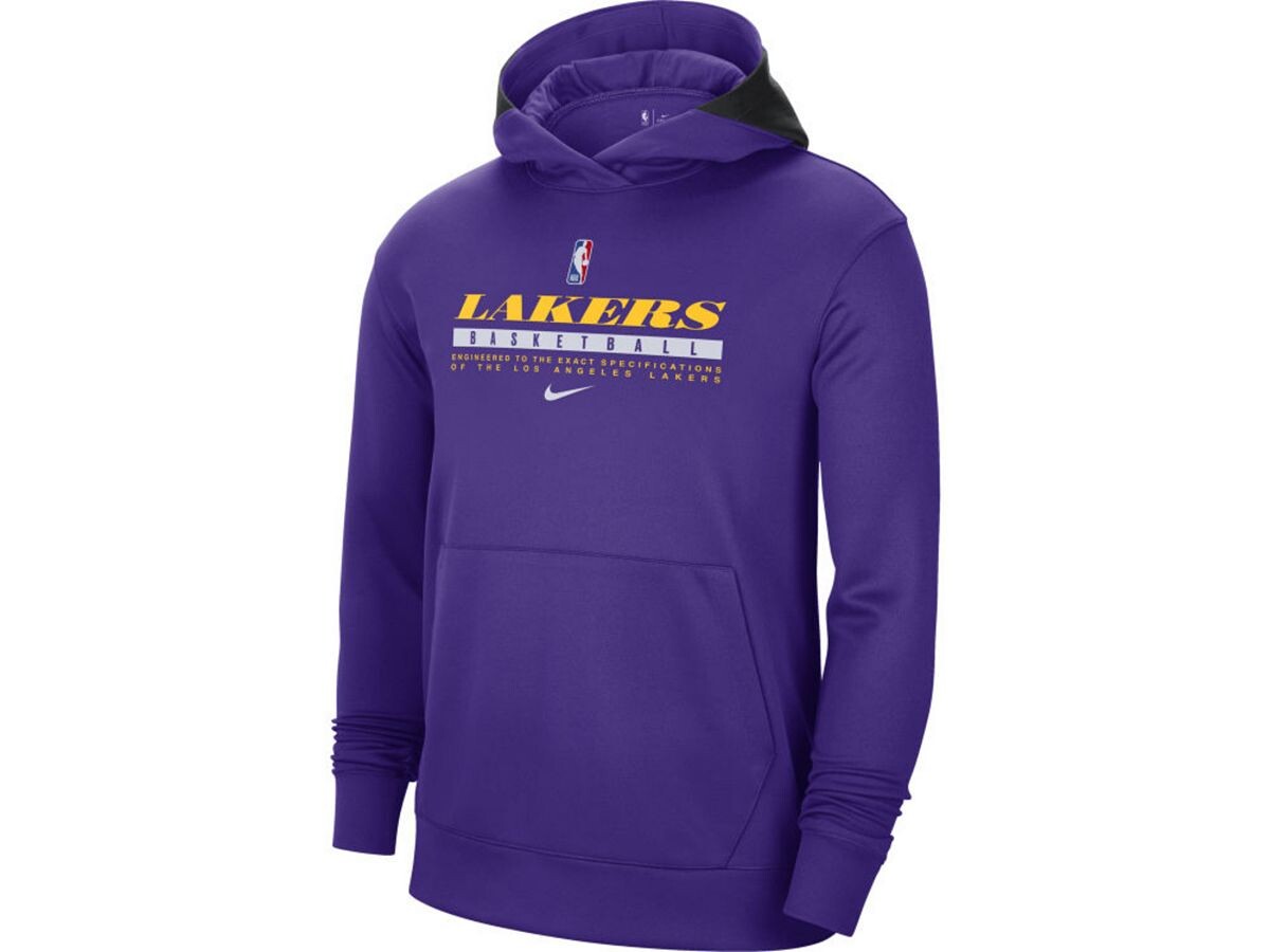 

Мужская толстовка с капюшоном для практики los angeles lakers spotlight Nike, фиолетовый