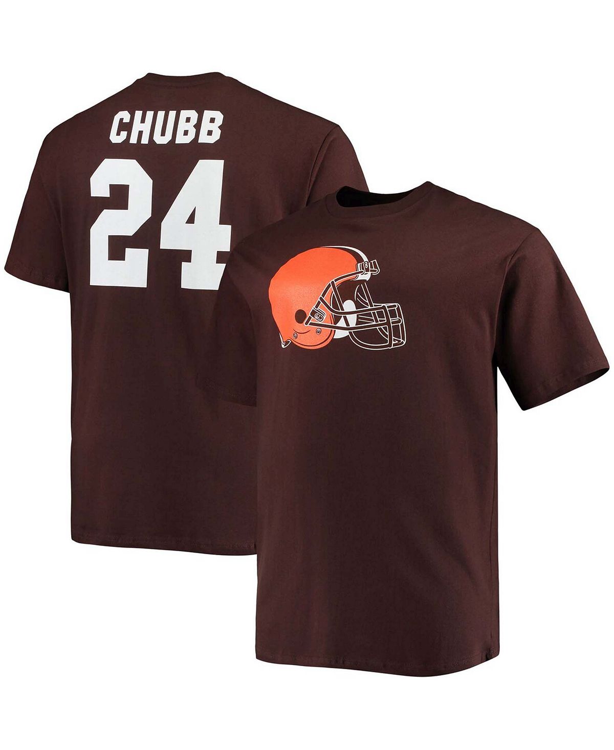 Мужская футболка с именем и номером игрока nick chubb brown cleveland  browns Fanatics, коричневый – заказать из-за рубежа в «CDEK.Shopping»