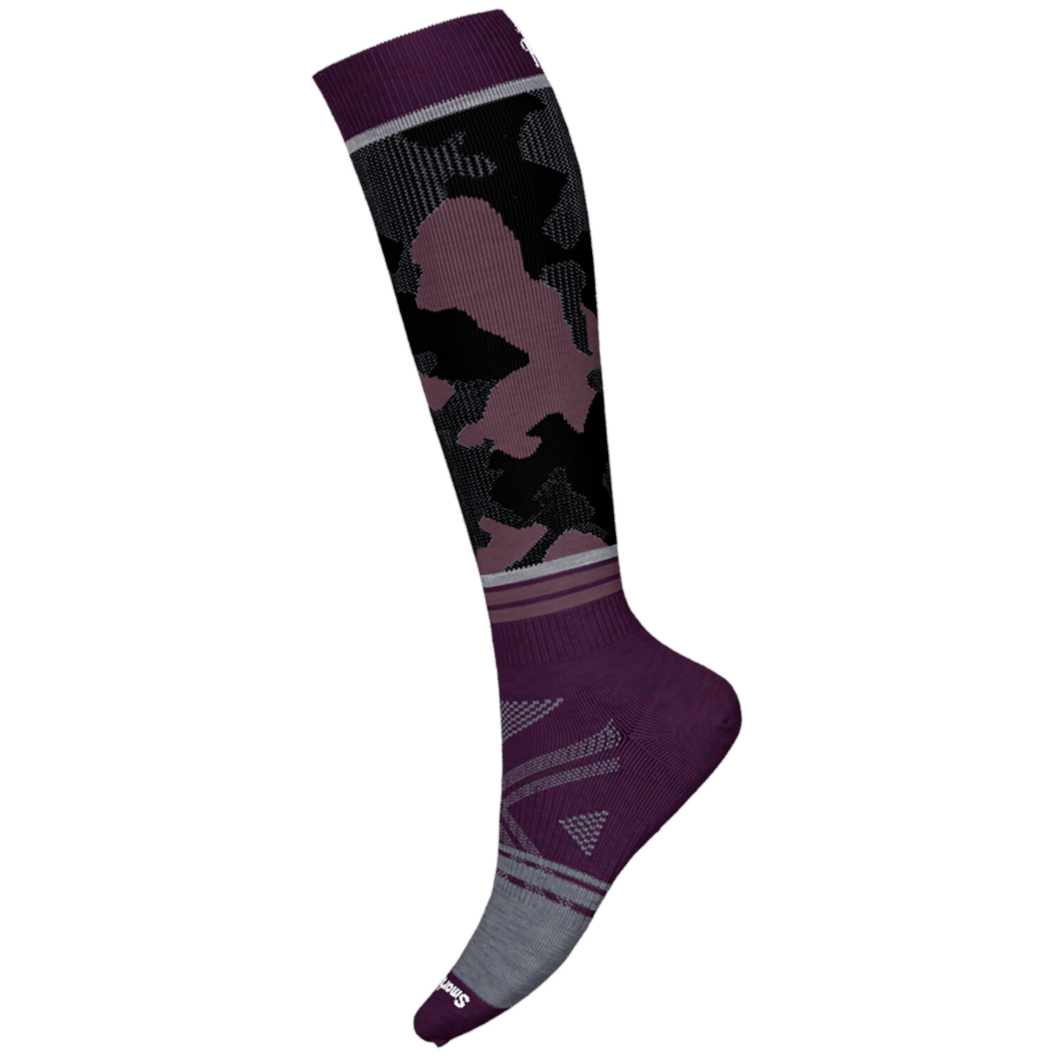 Носки Smartwool Full Cushion с камуфляжным принтом, фиолетовый/черный