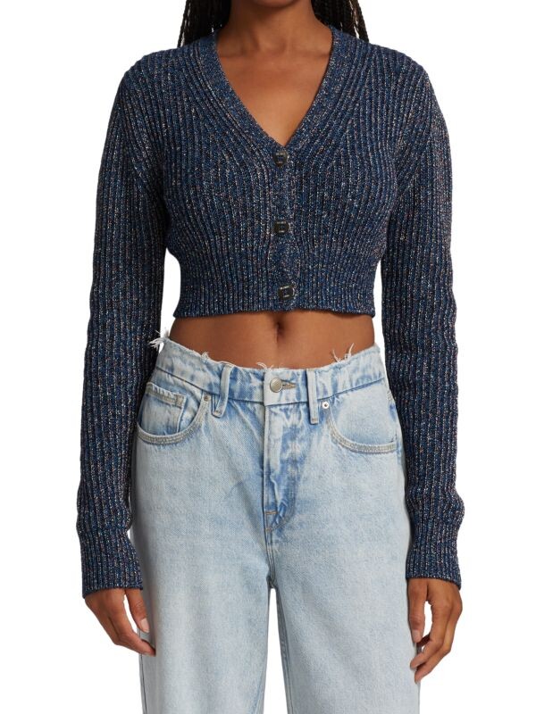 

Укороченный кардиган Helmut Lang Reef, deep sea blue