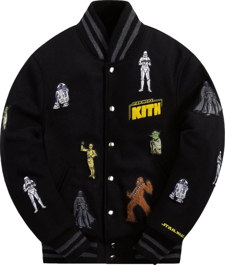 Куртка Kith For Star Wars for Golden Bear Varsity Jacket 'Black', черный - фото