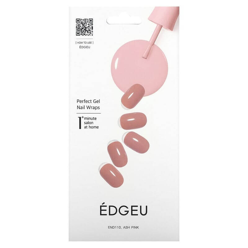 Гелевые полоски Edgeu для ногтей Perfect END110 Ash Pink, набор из 16 полосок цена и фото