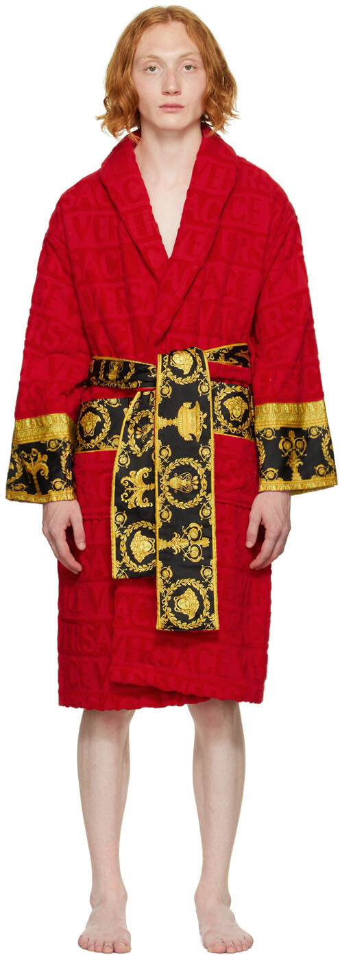 

Красный халат 'I Heart Baroque' Versace