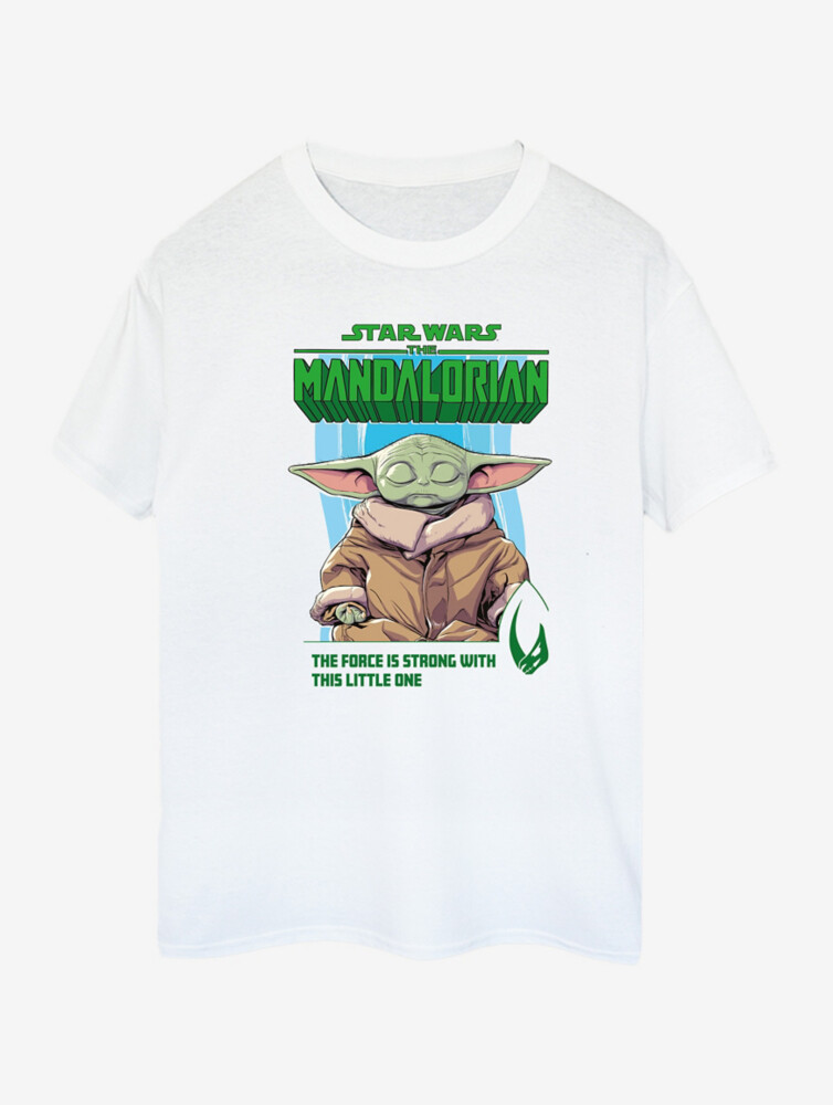 

NW2 The Mandalorian The Force Слоган для взрослых Белая футболка George., белый