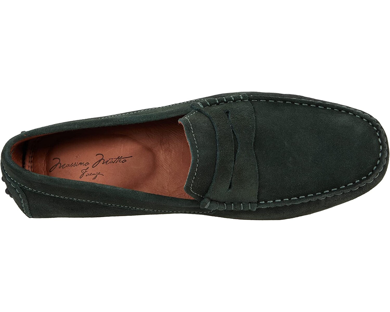 

Лоферы Suede Penny Driver Massimo Matteo, зеленый лес