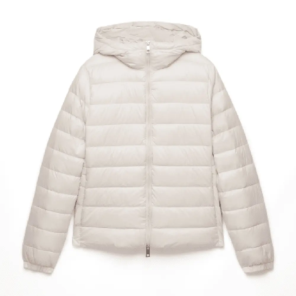

Пуховик Oysho Ultra-lightweight Water-repellent, кремовый, Бежевый