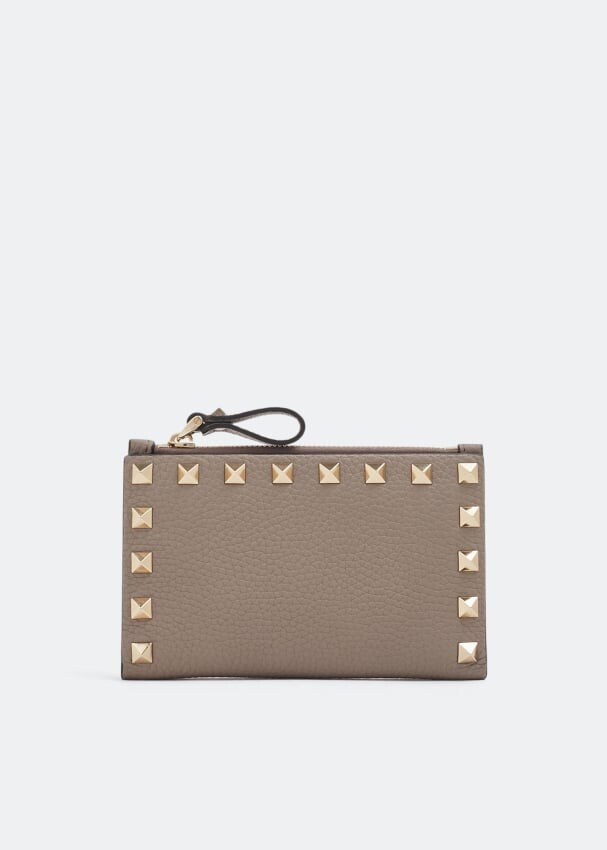 

Картхолдер VALENTINO GARAVANI Rockstud coin purse, серый