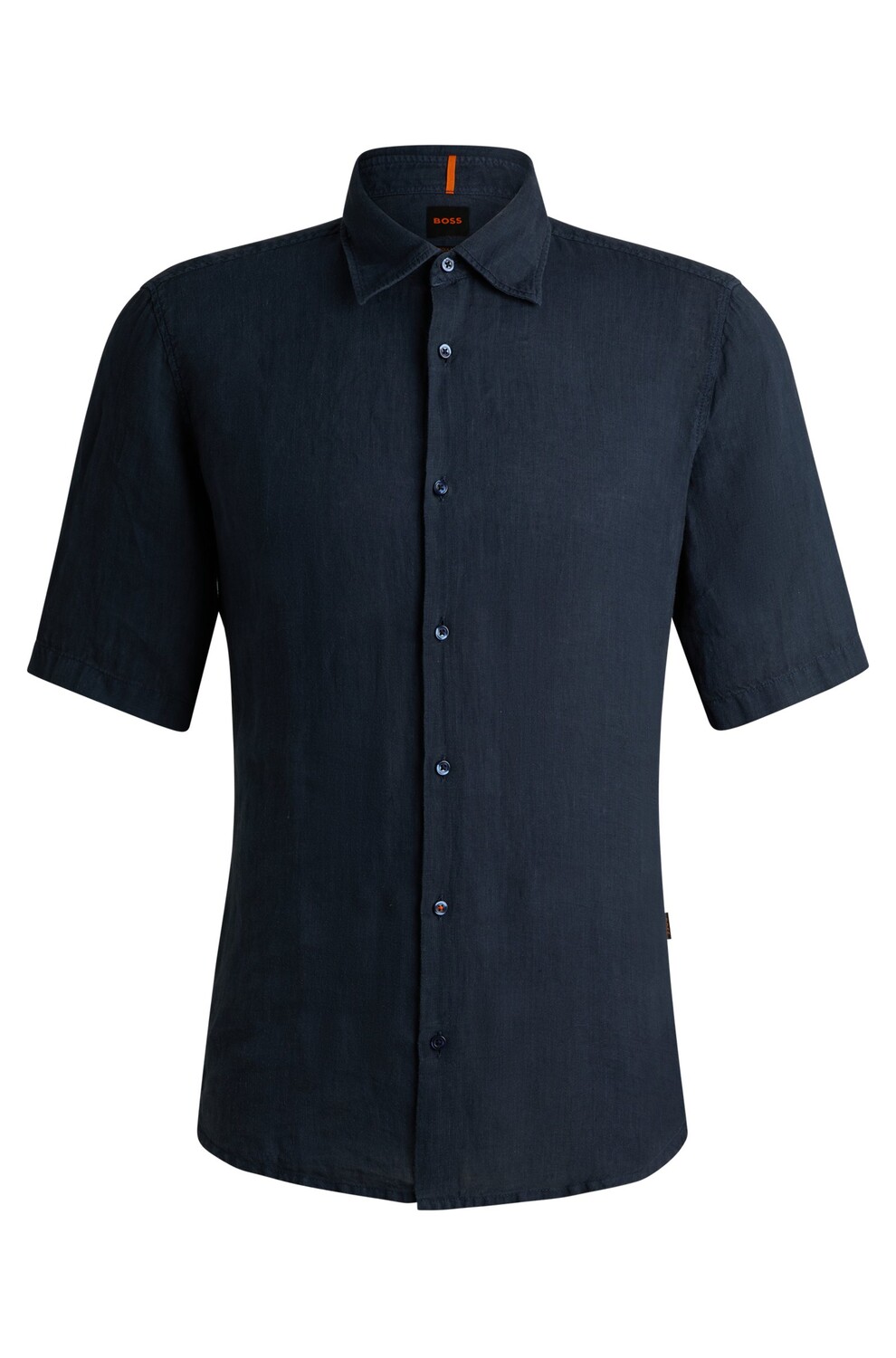 

Рубашка Boss Regular-fit In Linen Canvas, темно-синий