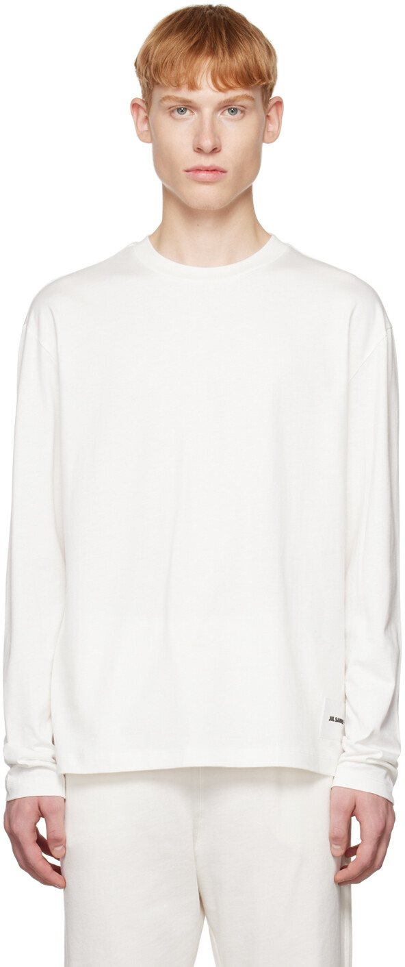 

Набор из трех белых футболок с длинным рукавом Jil Sander