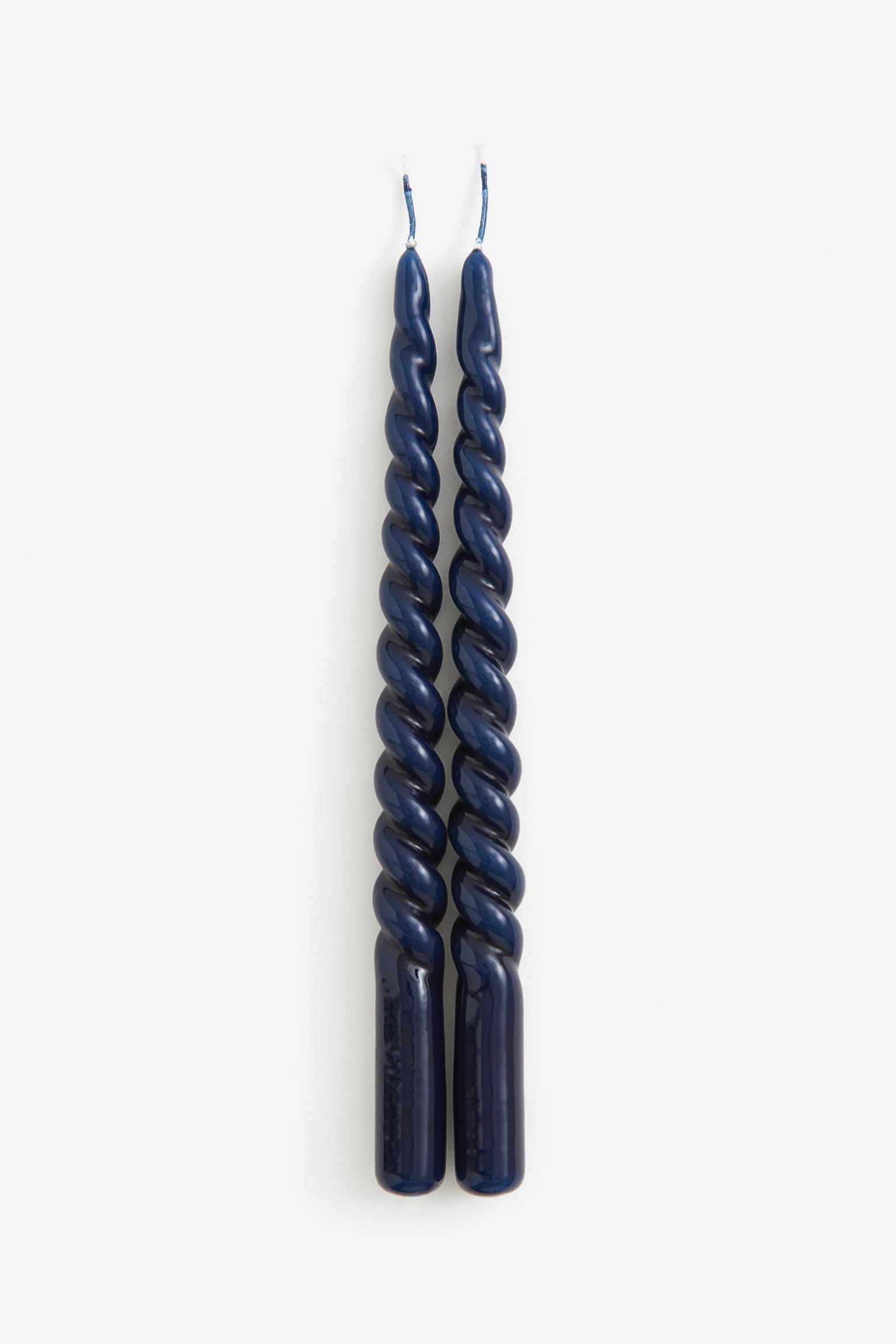 Комплект свечей H&M Home Spiral, 2 предмета, темно-синий
