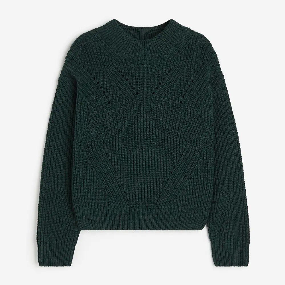 

Свитер H&M Kids Cotton-blend, темно-зеленый