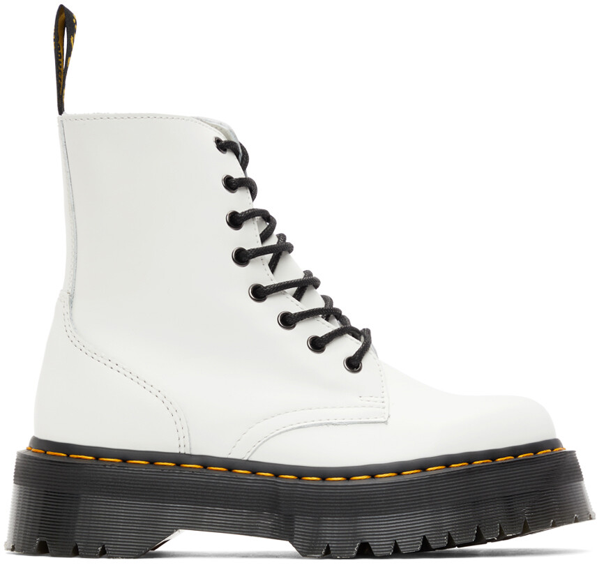 

Белые ботинки на платформе Jadon Dr. Martens, Белый