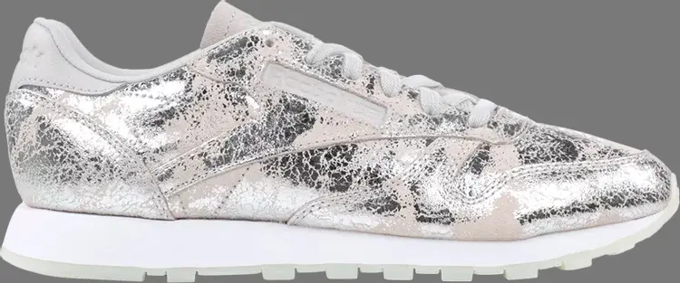 

Кроссовки wmns classic leather textural Reebok, серебряный