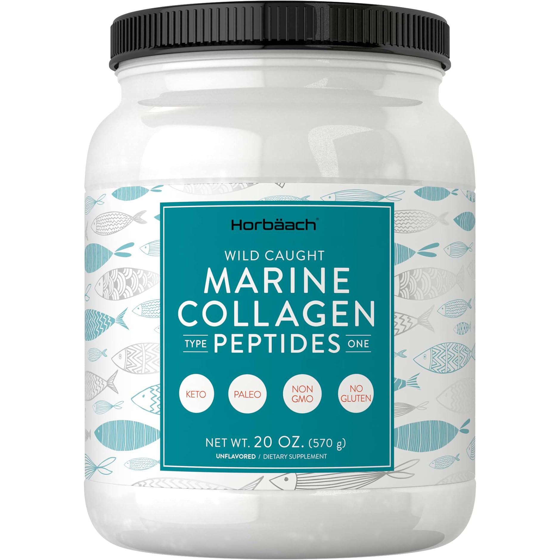 Коллаген Horbaach Marine Peptides, 570 гр коллаген primal harvest peptides 300 гр
