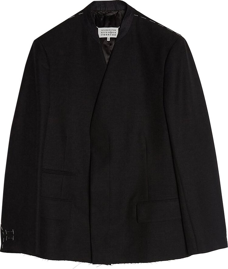 

Куртка Maison Margiela Collarless Jacket 'Black', черный