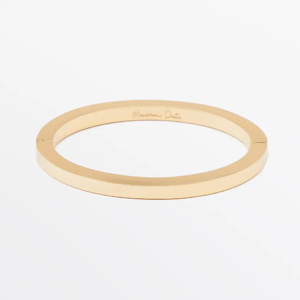 

Браслет Massimo Dutti Plain Rigid, золотистый
