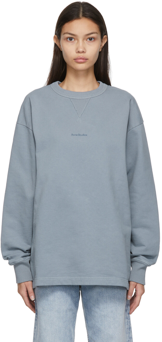 

Синяя толстовка с принтом Acne Studios