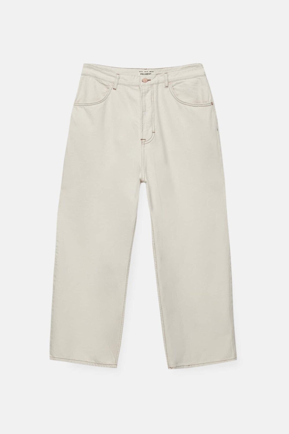 

Джинсы Pull & Bear Wide Leg Baggy, экрю