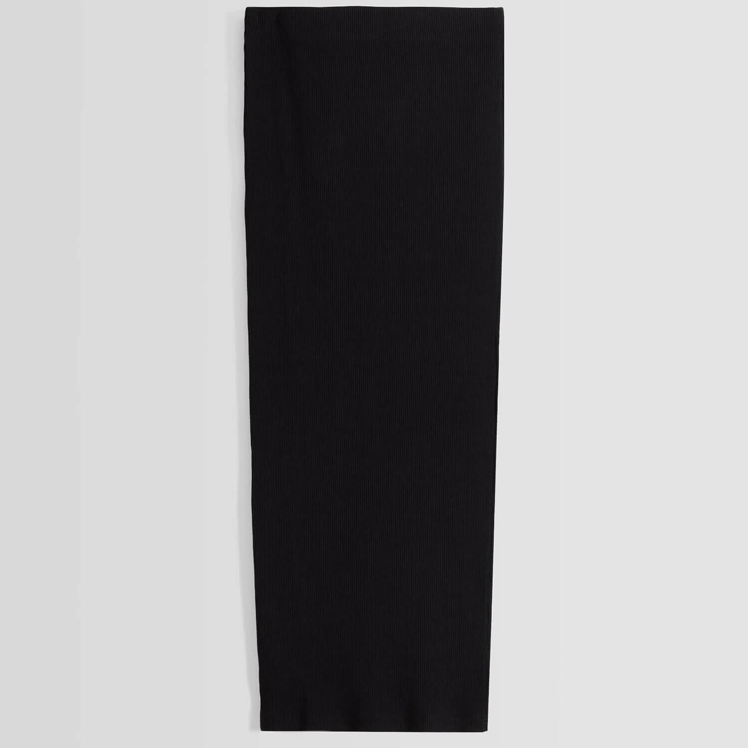 

Юбка Bershka Faded-Effect Ribbed Midi, черный