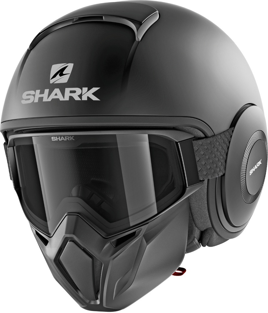 Шлем Shark Street-Drak Blank Mat со съемной подкладкой, черный шлем street drak blank jet shark светло серый