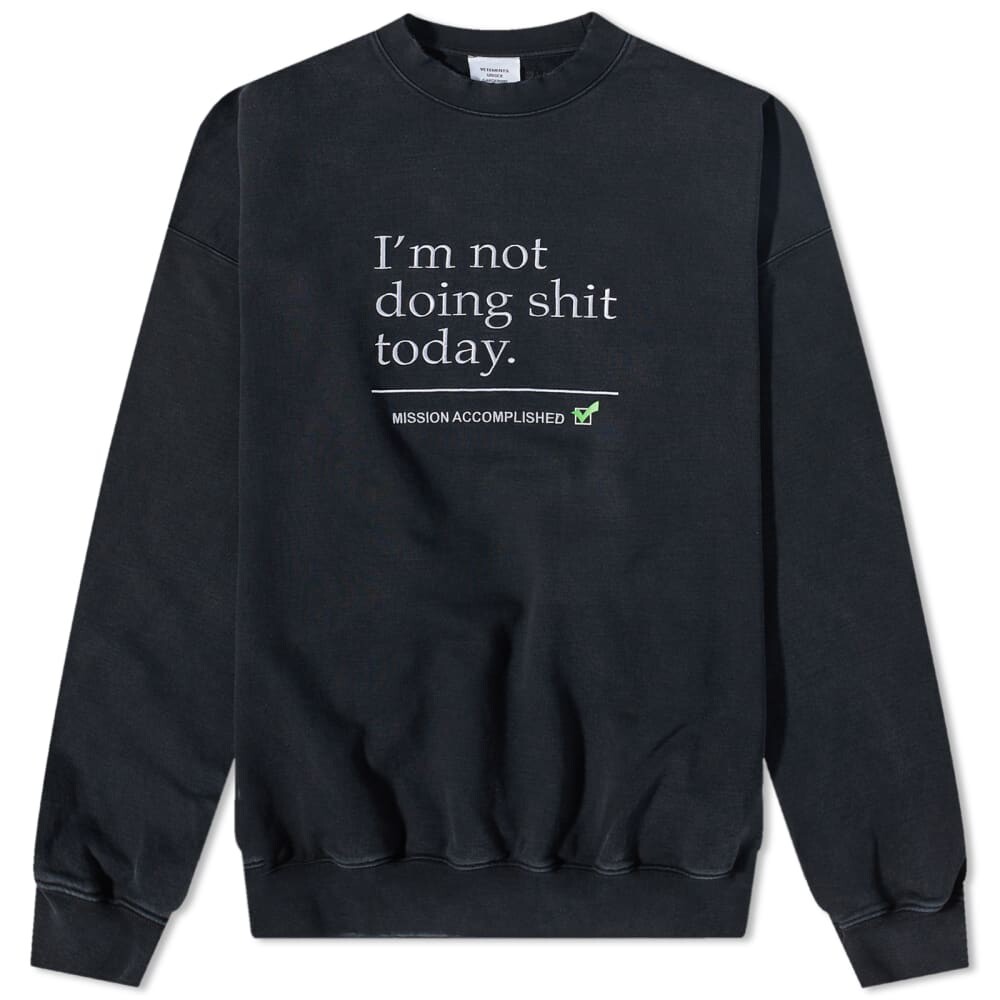 

Толстовка VETEMENTS Not Doing Popover Hoody