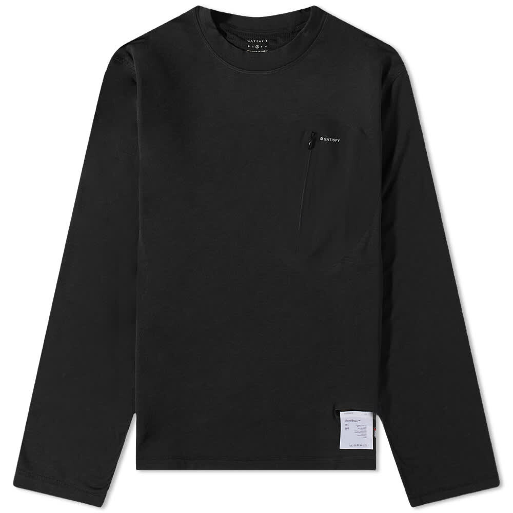 

Футболка Satisfy Long Sleeve Ghostfleece Pocket Tee, Черный