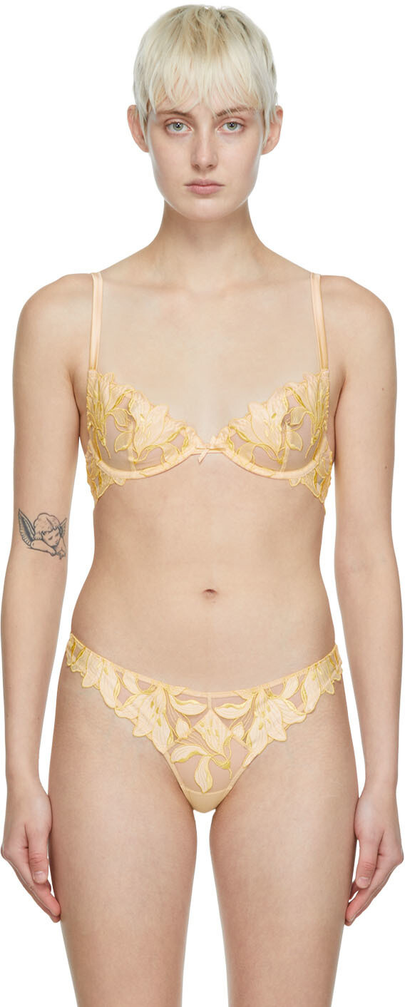 

Деми-бра с глубоким вырезом и вышивкой Yellow Lily Fleur du Mal