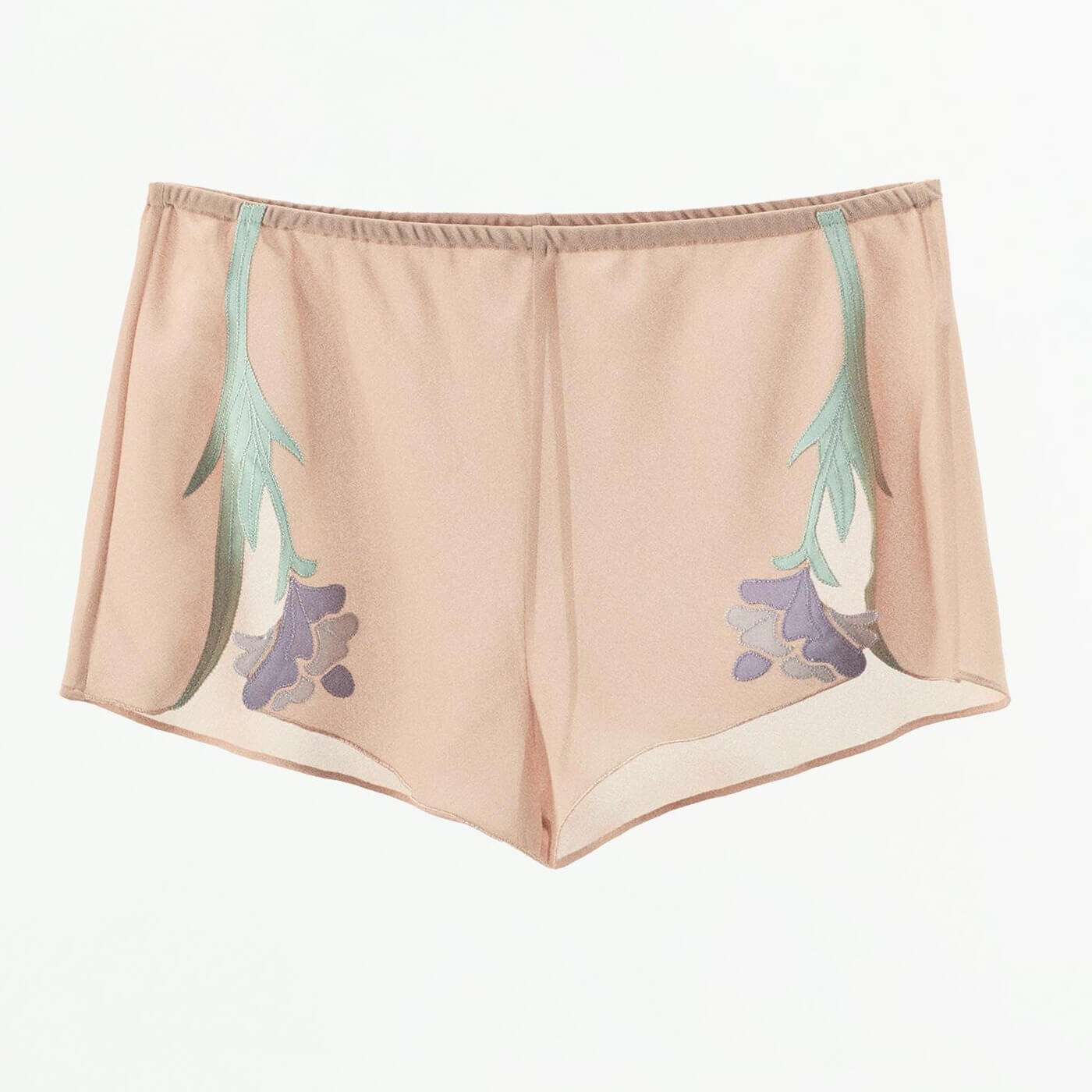 

Шорты Zara With Floral Embroidery, бежевый