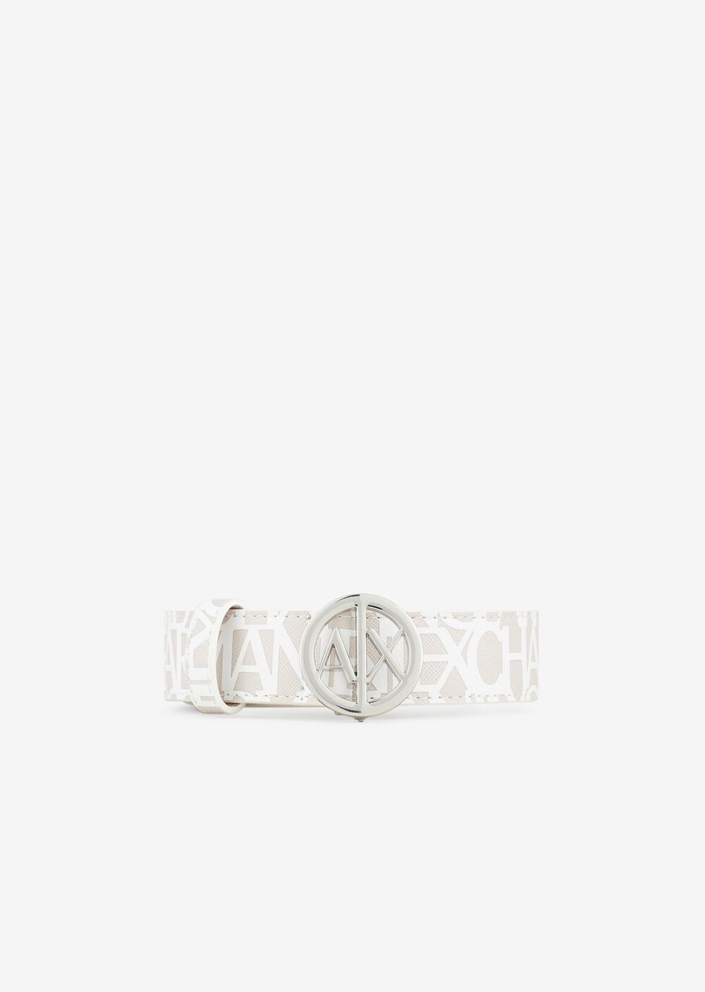 

Ремень из ткани с логотипом Armani Exchange, белый