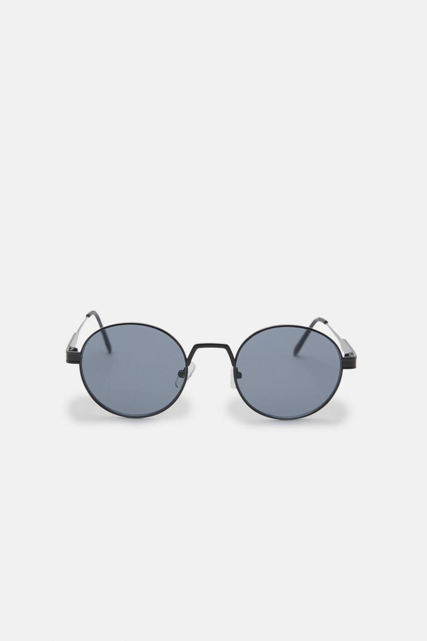 

Круглые солнцезащитные очки Pull&Bear, черный