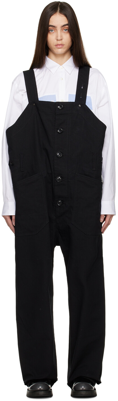 

Черный комбинезон на пуговицах Engineered Garments