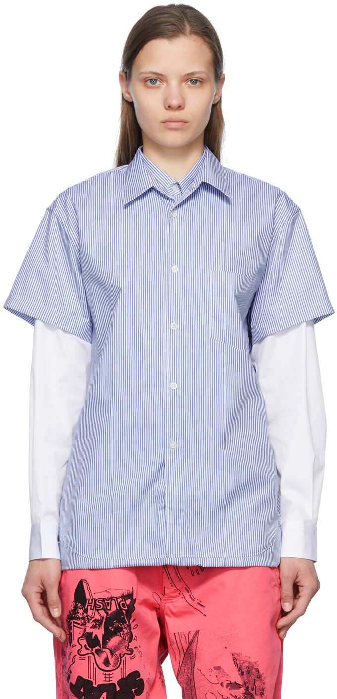 

Синяя хлопковая рубашка Comme des Garçons Shirt