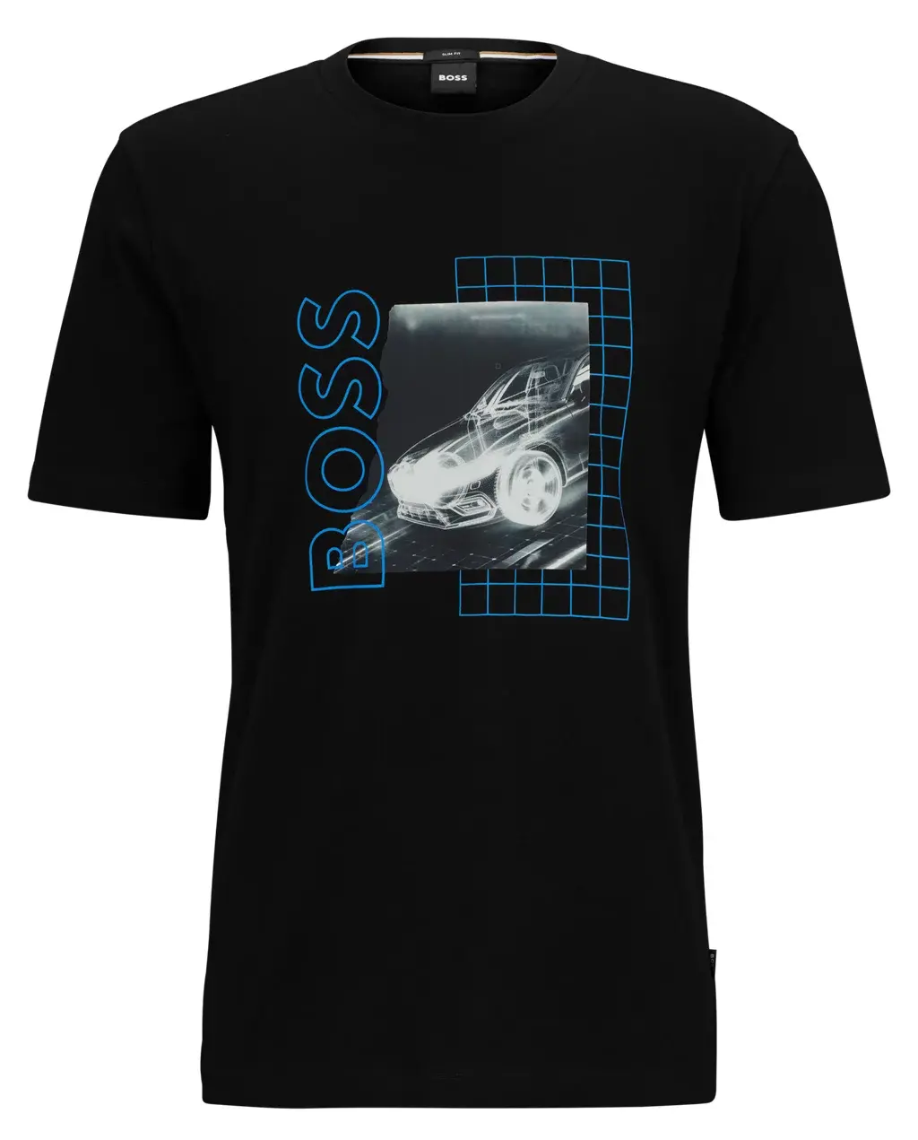 

Футболка Boss Cotton-jersey With Racing-inspired Artwork, черный