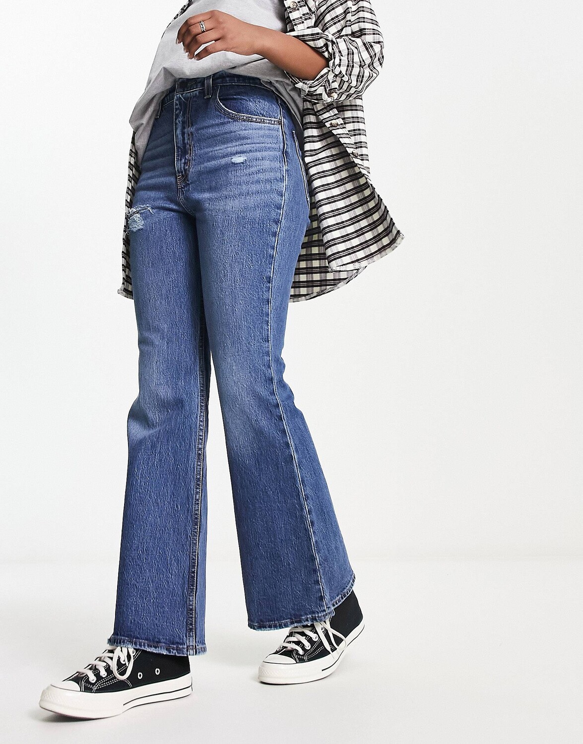 

Расклешенные брюки Levi's 70-х с высокой посадкой в ​​середине стирки