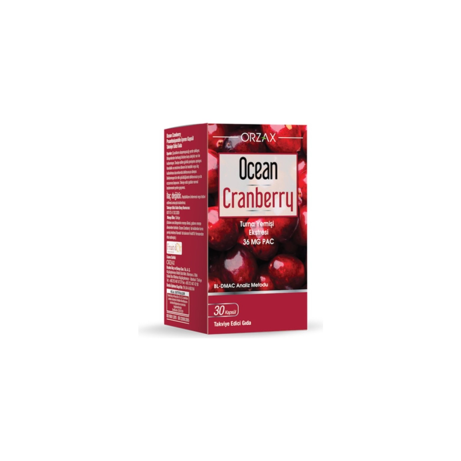 Пищевая добавка Orzax Ocean Cranberry Extract, 30 таблеток пищевая добавка orzax methyl folate 30 таблеток
