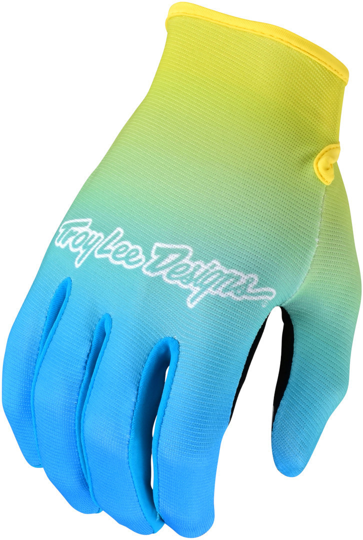 Перчатки Troy Lee Designs Flowline Faze для мотокросса, сине-желтые силиконовый чехол на honor view 30 pro хонор вив 30 про с принтом сине желтые пузырьки
