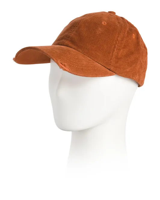 

Женская вельветовая бейсболка с потертостями San Diego Hat, цвет Rust