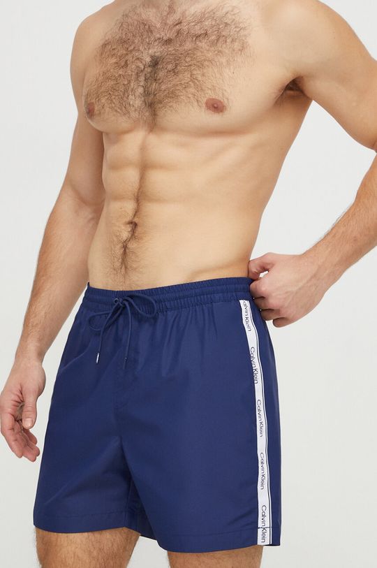 Плавки Calvin Klein, темно-синий шорты купальные мужские calvin klein underwear цвет красный km0km00156 622 размер xl