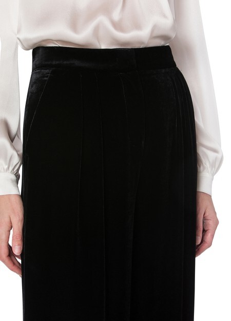 

Бархатные брюки палаццо Alberta Ferretti, черный
