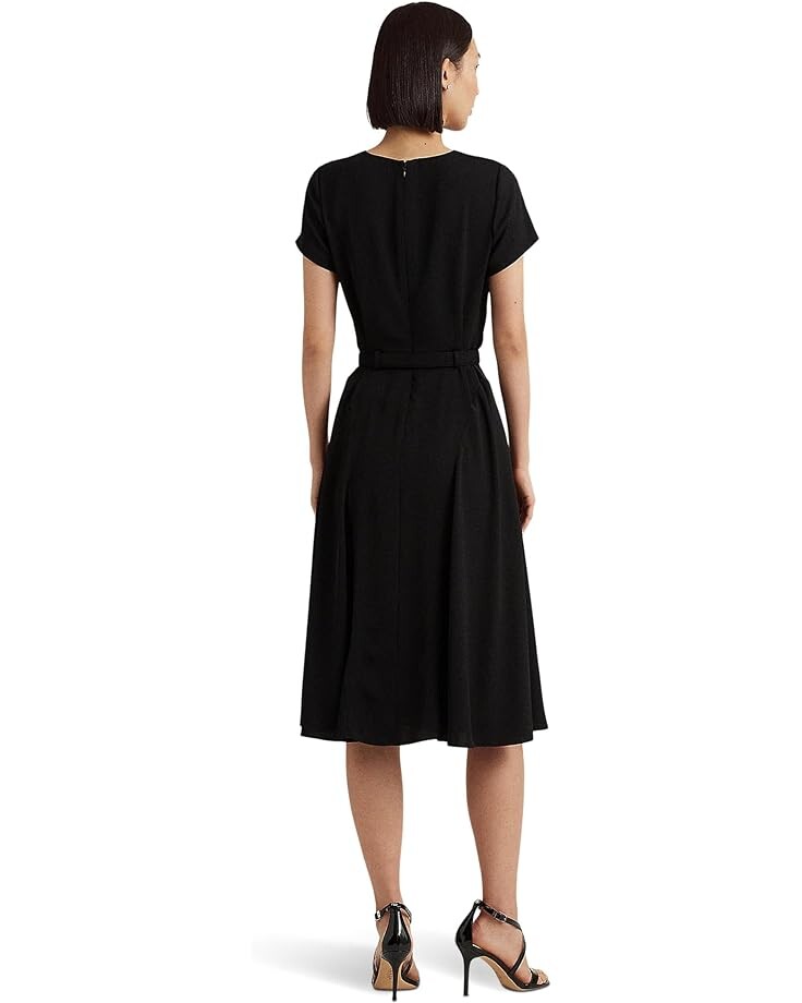 

Платье LAUREN Ralph Lauren Belted Georgette Dress, цвет Black 2